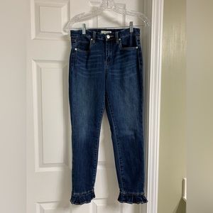 Chelsea & Violet cropped Denim w/ruffle edge Size 28